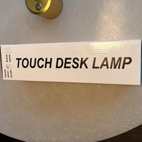 Gold Metal Rechargeable Battery Touch Desk Table Lamp - Picture 2 of 5